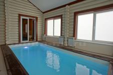 "Новопокровские бани" - коттедж 250 кв.м. с сауной и бассейном - выход из парной в бассейн