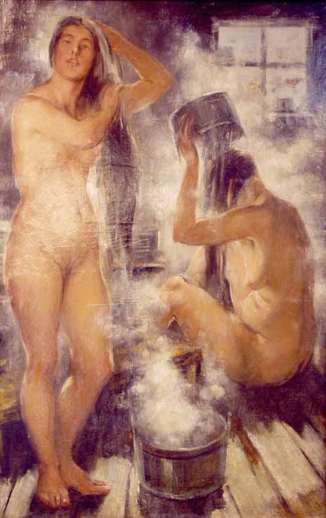 В.Тихов. В бане. 1910г.