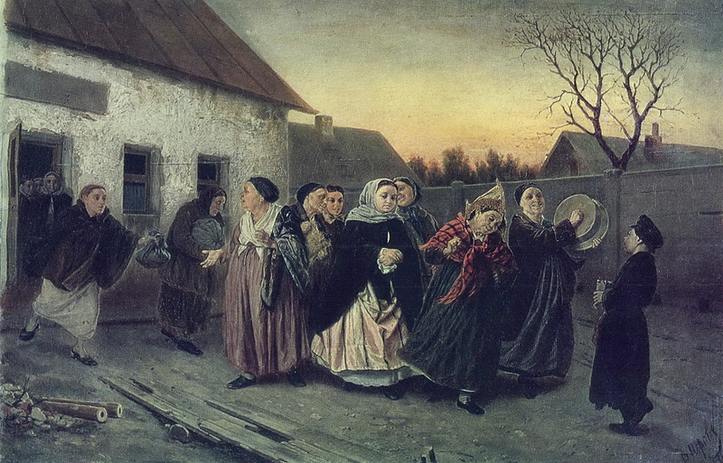 Проводы невесты из бани. Перов Василий Григорьевич. 1870