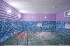 Сауна "Деревенька" — Дом №2 - бассейн 4х5м с подогревом, гейзером и цветной подводной подсветкой