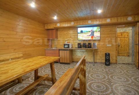 «Любаня» - баня в Дзержинске - номер 1 - гостиная - Bluetooth-колонка, Тв, кухня