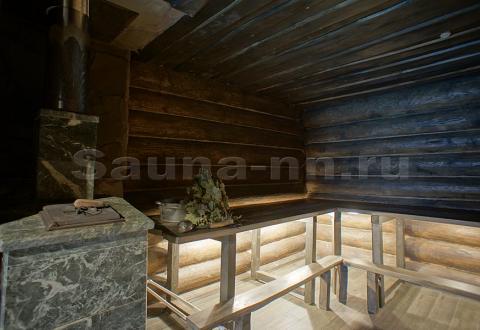 Баня на дровах "Зубр" на 12 чел. - русская парная с веником, печь с закрытой каменкой