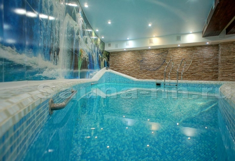Сауна "Каравелла" - номер на 10 гостей - современный бассейн с подогревом, подсветкой, фильтрацией
