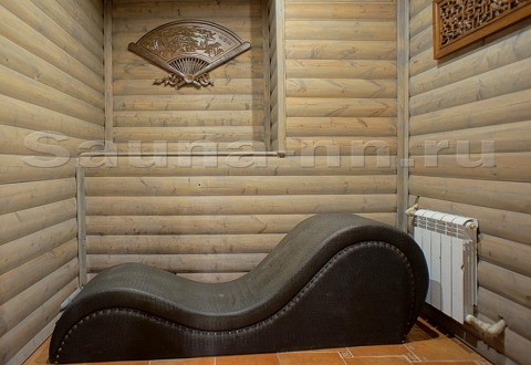 Сауна "Волга 24" — номер 1 на 6 гостей - комната отдыха, тантра-диван