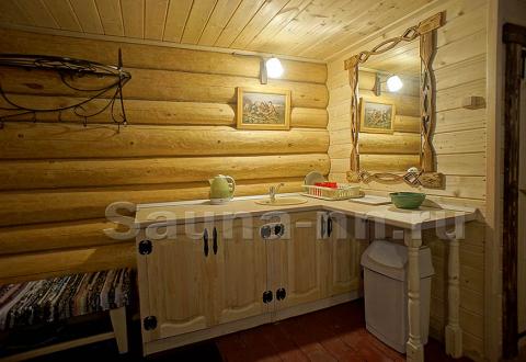 Баня на дровах "Жара" - гостиная, мини-кухня
