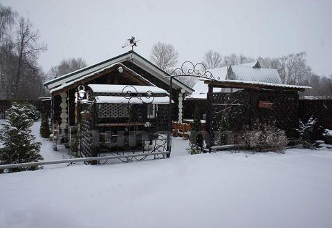 Баня на дровах "Жара" зимой