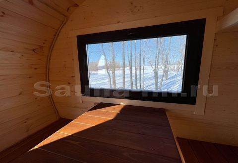 «Терраса Нижний» с баней на дровах - окно с видом на природу в гостиной