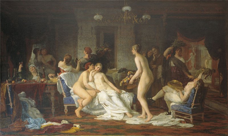 Фирс Журавлев. Девичник в бане. 1885г.